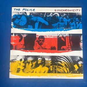 The Police Synchronicity Vinyl Record B/R/Y with Sting on the bottom